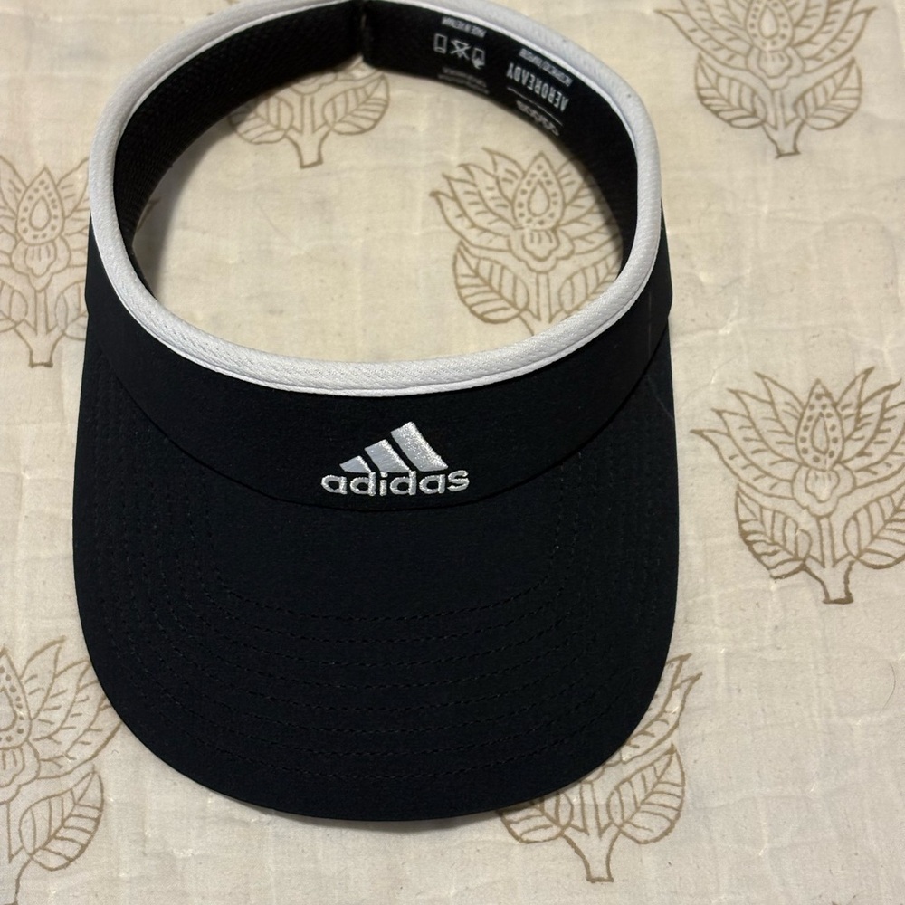 Adidas Black and White Clamp Visor